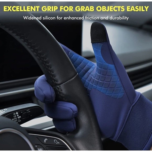Touchscreen Thin Warm Winter Waterproof Gloves for Driving, Motorcycle, Hiking - Picture 4 of 10